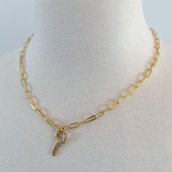 Authentic Louis Vuitton Key Pendant Reworked Necklace - Picture 2 of 3